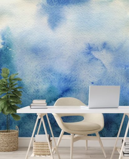 White and White Watercolor Wallpaper