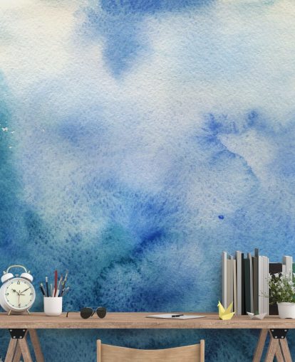 White and White Watercolor Wallpaper