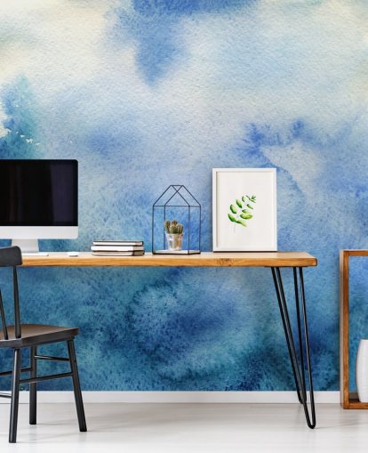 Papel de parede de aquarela branca e branca