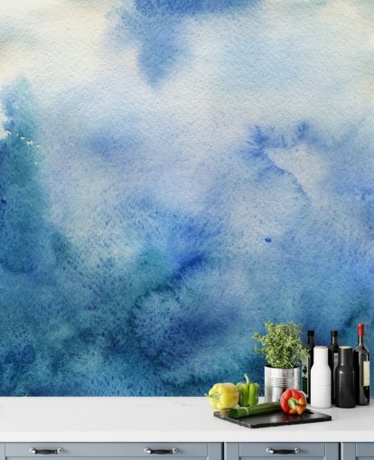 White and White Watercolor Wallpaper