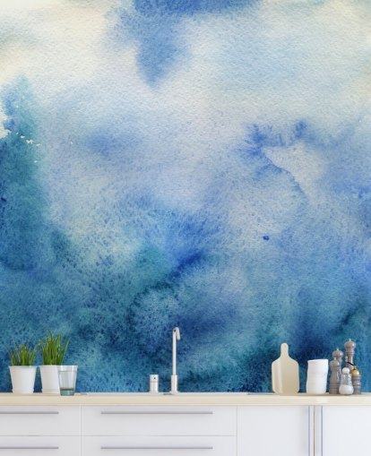 Papel pintado Acuarela Blanca y Blanca