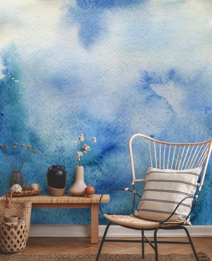 Papel de parede de aquarela branca e branca