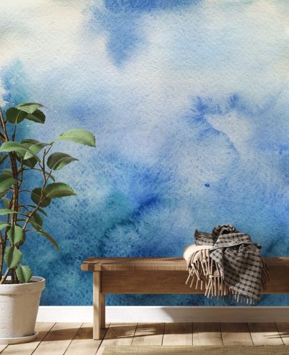 White and White Watercolor Wallpaper