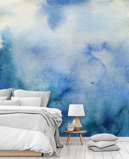 White and White Watercolor Wallpaper