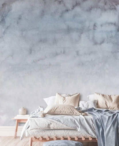 Light Gray and White Watercolour Wallpaper