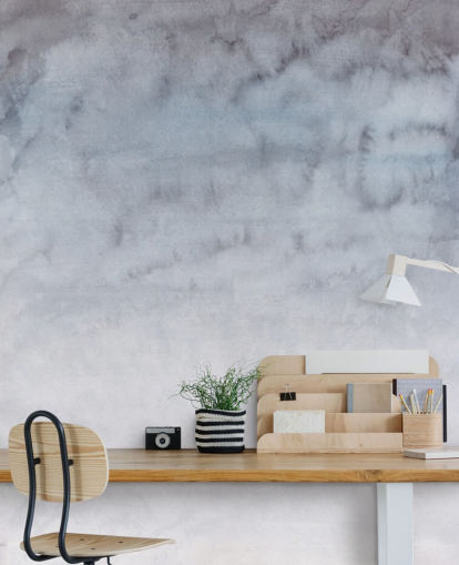 Light Gray and White Watercolour Wallpaper
