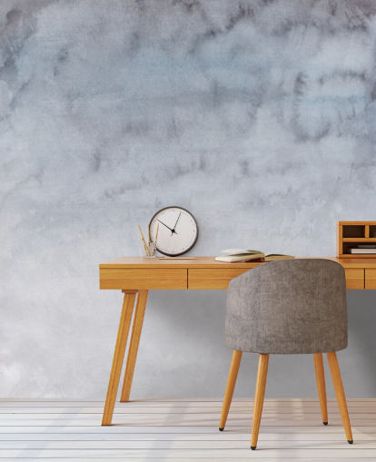 Light Gray and White Watercolour Wallpaper