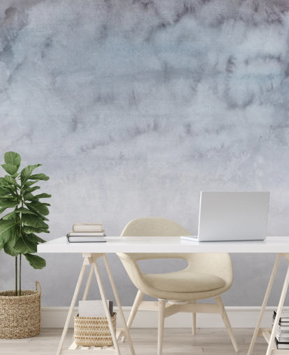 Light Gray and White Watercolour Wallpaper