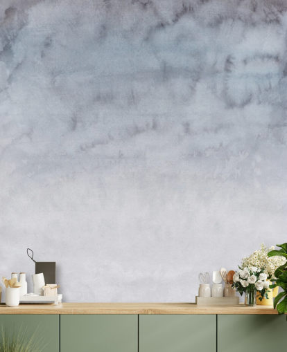 Light Gray and White Watercolour Wallpaper