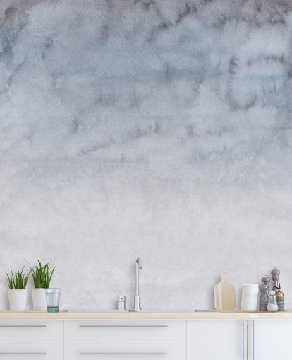 Light Gray and White Watercolour Wallpaper