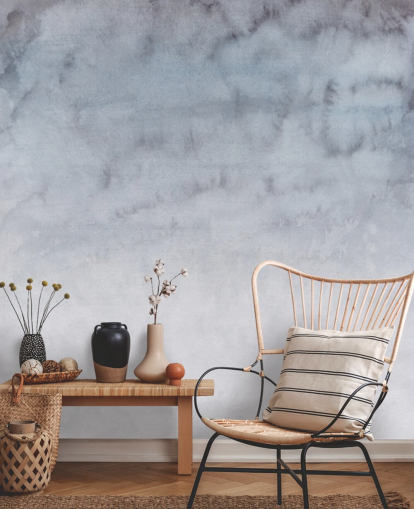 Papel de parede de aquarela cinza claro e branco