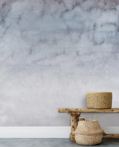 Papel de parede de aquarela cinza claro e branco