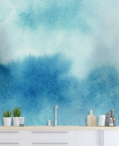 Blue and White Skies Watercolor Wallpaper Blue and White Skies Watercolor Wallpaper