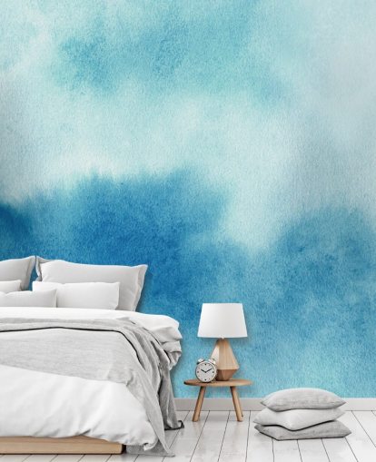 Blue and White Skies Watercolor Wallpaper Blue and White Skies Watercolor Wallpaper