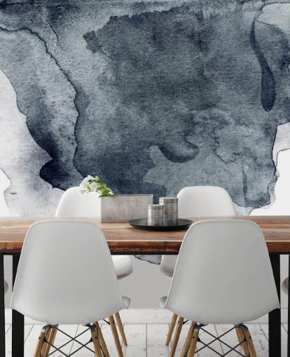 sort og hvid akvarel tapet vægmaleri kaldet Charcoal Swirl Watercolour til soveværelser, stuer og køkkener sort og hvid akvarel tapet vægmaleri kaldet Charcoal Swirl Watercolour til soveværelser, stuer og køkkener