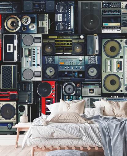 Boombox Bakgrunn Veggmaleri Boombox Bakgrunn Veggmaleri