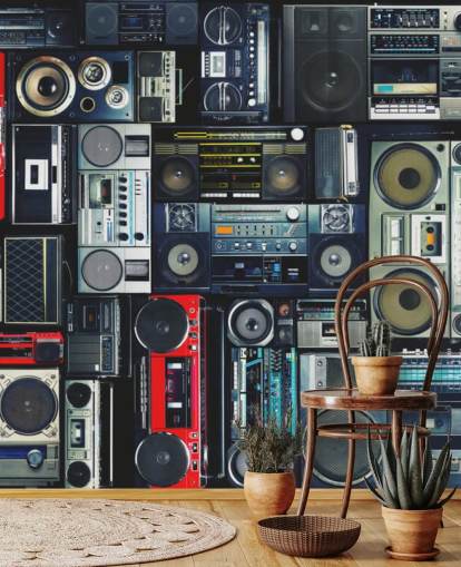Boombox Wallpaper Mural