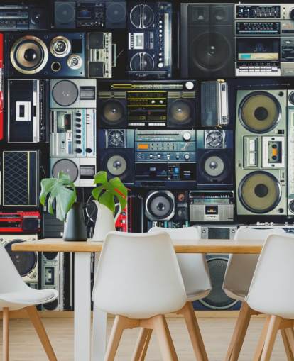 Boombox tapetväggmålning