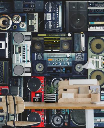 Mural de papel de parede Boombox