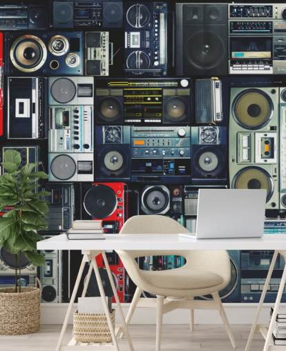 Boombox Wallpaper Mural