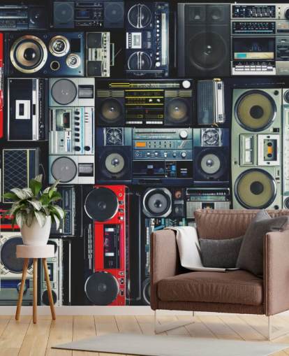 Mural de papel de parede Boombox