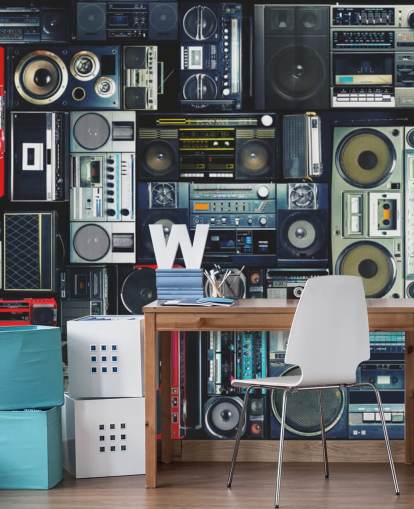Boombox Wallpaper Mural Boombox Wallpaper Mural