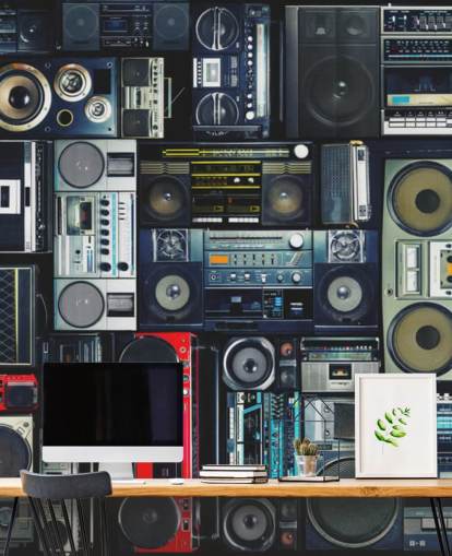 Mural de papel de parede Boombox