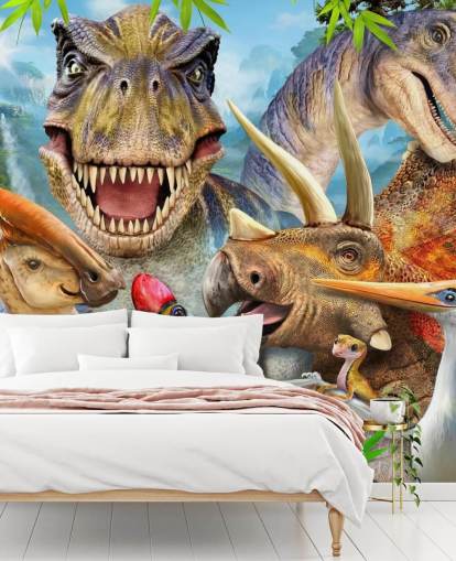 Décoration murale selfie dinosaures Décoration murale selfie dinosaures