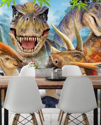 Dinosaurs Selfie Wall Mural