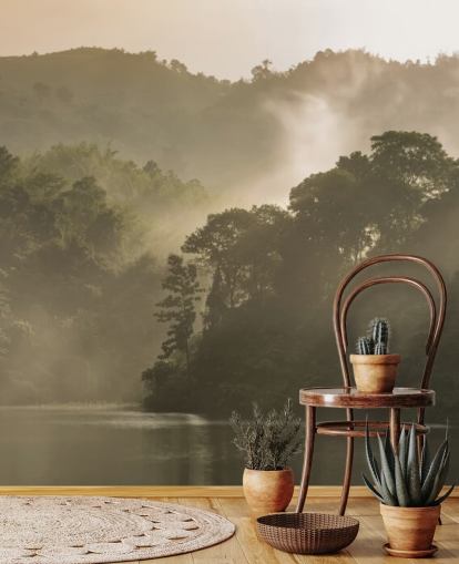 Fluss und Wald Wallpaper