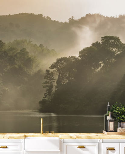 Papel Pintado Río y Bosque