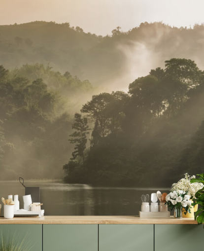 Fluss und Wald Wallpaper