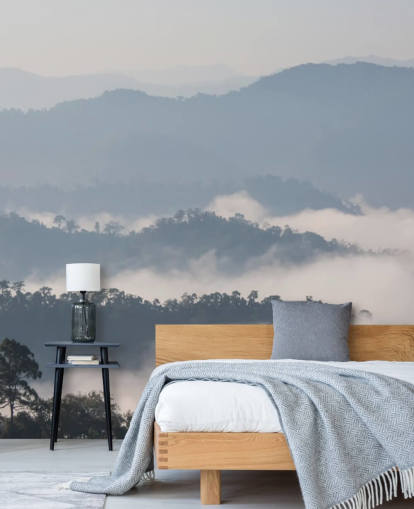 Misty Forest Mountain Wallpaper