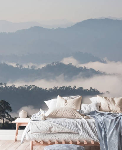 Papel de Parede Misty Forest Mountain Papel de Parede Misty Forest Mountain