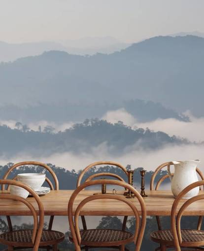 Papel de Parede Misty Forest Mountain