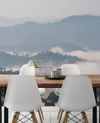 Papel de Parede Misty Forest Mountain