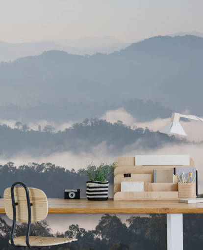 Misty Forest Mountain behang