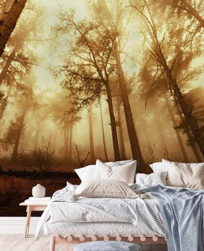 Orange Tinted Forest Wallpaper