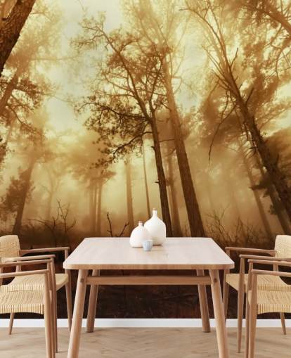 Orange Tinted Forest Wallpaper