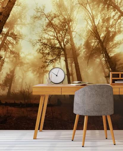 Orange Tinted Forest Wallpaper