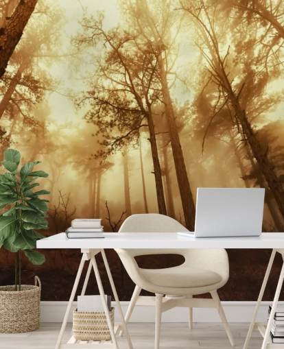 Orange Tinted Forest Wallpaper