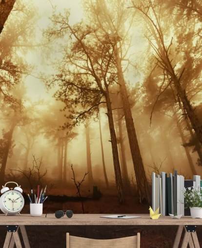 Orange Tinted Forest Wallpaper