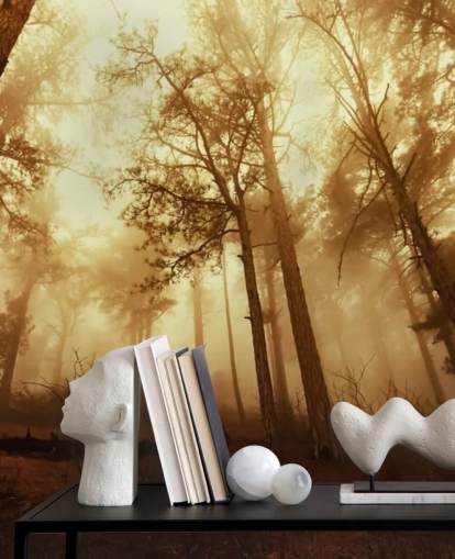 Orange Tinted Forest Wallpaper