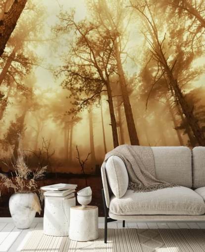 Orange Tonet Forest Baggrund Orange Tonet Forest Baggrund