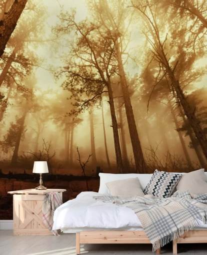 Orange Tinted Forest Wallpaper