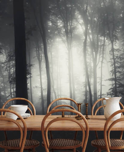 Decorazione murale con foresta