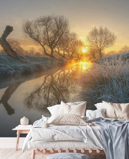 Mural da Parede do Rio Sunset Frosty