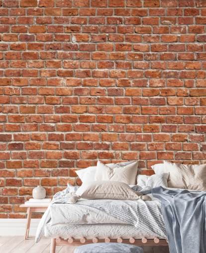 rotes kundenspezifisches Ziegeltapeten-Wandbild namens Old Brick Wall für Küchen