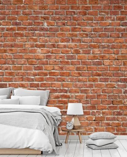 rotes kundenspezifisches Ziegeltapeten-Wandbild namens Old Brick Wall für Küchen