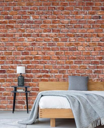 Rustic Red Brick Wallpaper Mural